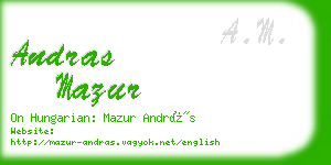andras mazur business card